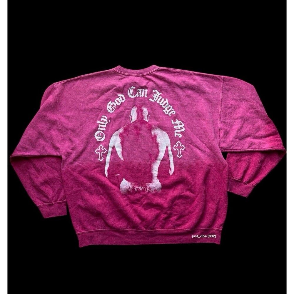 2Pac Only God Can Judge Me Women’s Pull Over Crewneck Sweater Size XL NWOT